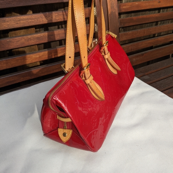 Louis Vuitton  bags vernis Tote Bag Rosewood red champagne - Picture 10 of 13